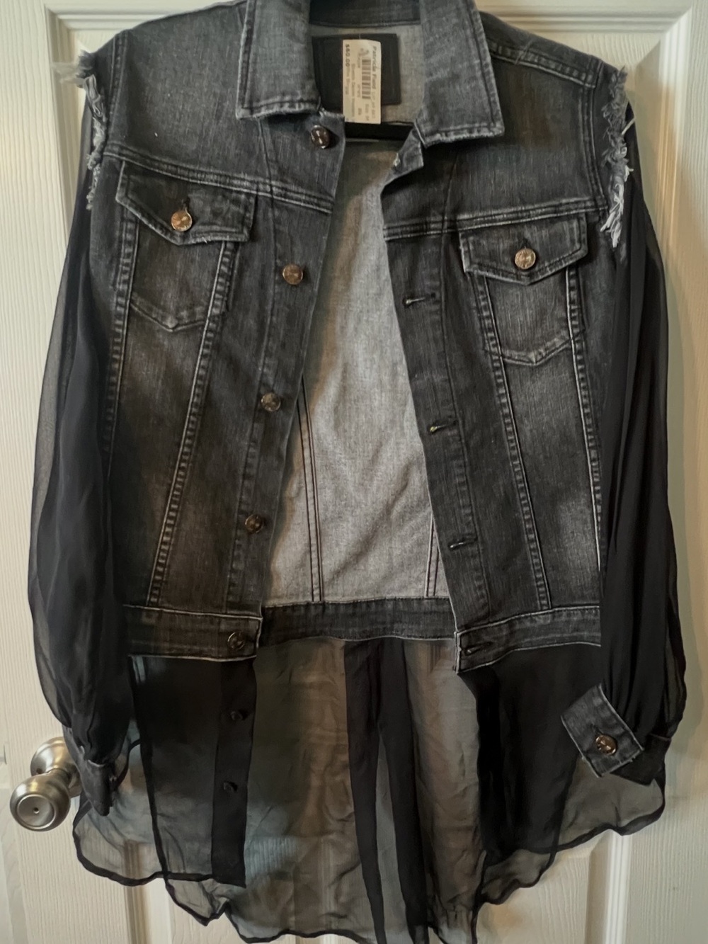 Patricia Field Black Washed Denim Jacket